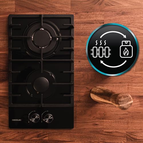 Cecotec Plaque à gaz Bolero Squad G 4200S Glass Black. Plaque à gaz avec 4 feux, finition verre noir, puissance 8000W, grilles individuelles et allumage électrique avec sécurité des vannes. : Cuisine et Maison