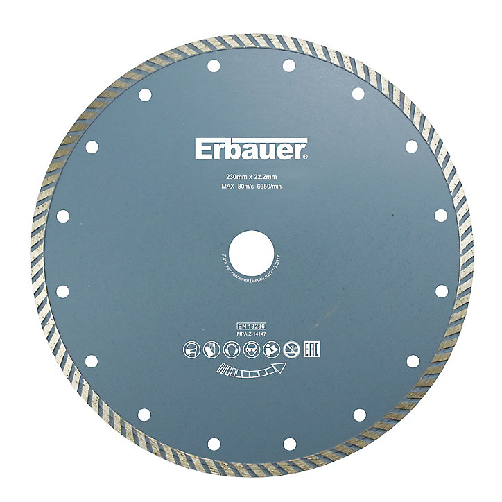 Disque diamant turbo multi Erbauer 230x22,2 mm