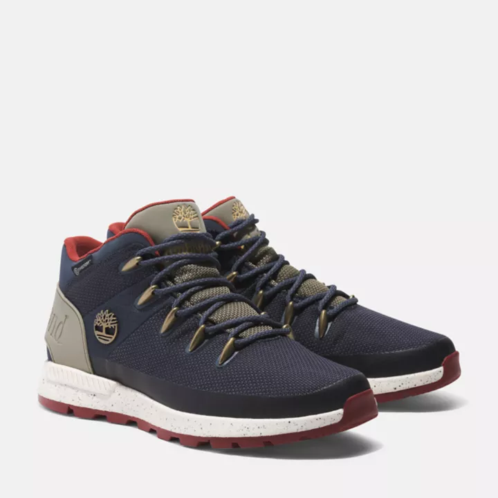 Bottine mi-haute Sprint Trekker imperémable pour homme en bleu foncé