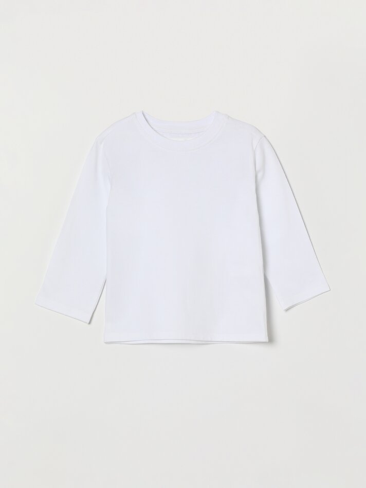 Camiseta básica de manga comprida - Branca
