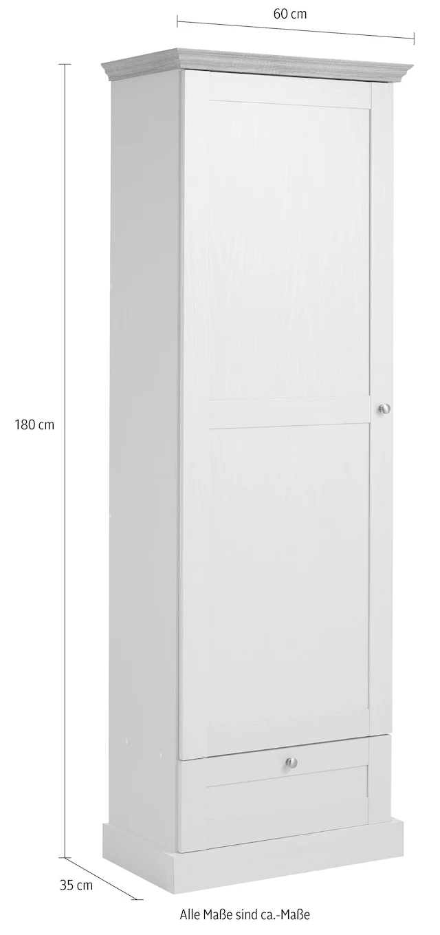 Home affaire Garderobenschrank »Binz« mit schöner Holzoptik, mit vielen Stauraummöglichkeiten, Höhe 180 cm