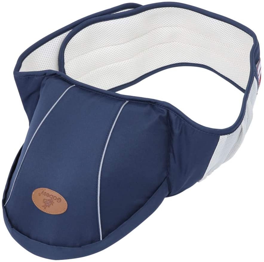 Baby Hüftsitz Ergonomische Hüfttrage Tragesystem mit Netztasche (4-15 kg) - Dunkelblau