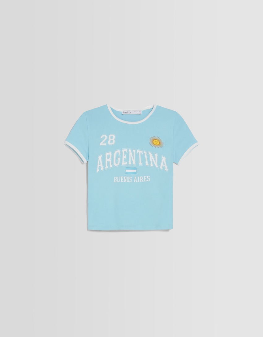 Camiseta de manga curta com estampa