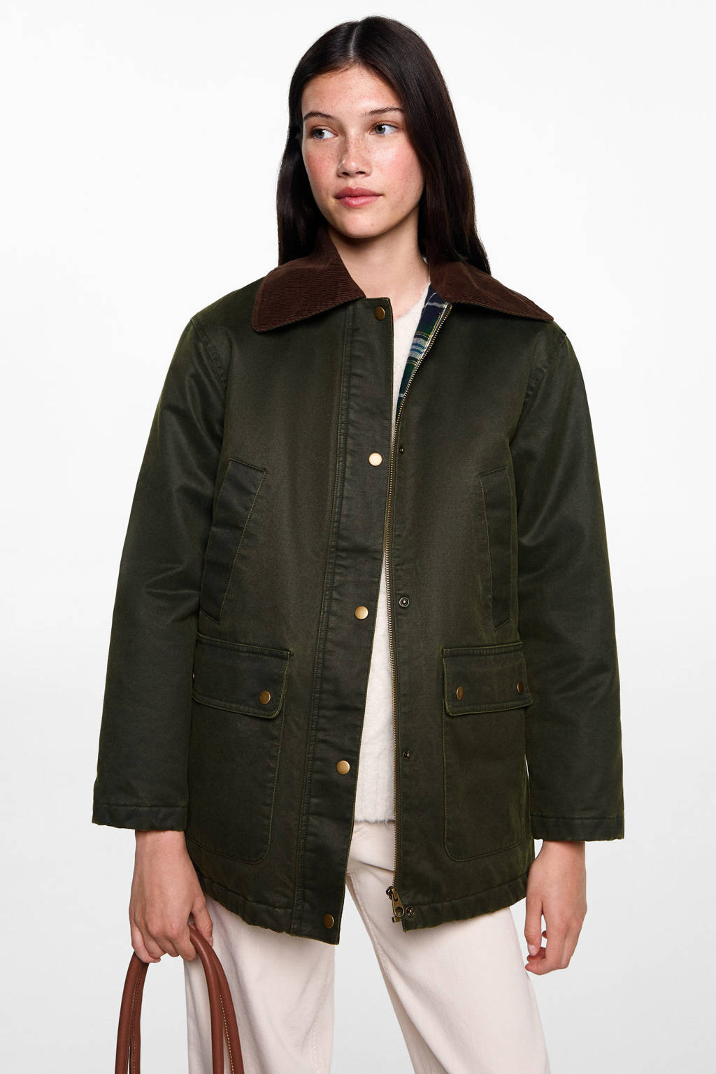 MANGO TEEN tussenjas groen