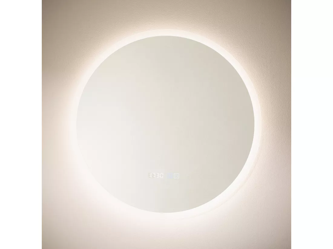 Miroir Salle de Bain avec Éclairage LED Anti-buée Palolem Ø60cm Sélectionnable (chaud-neutre-froid)