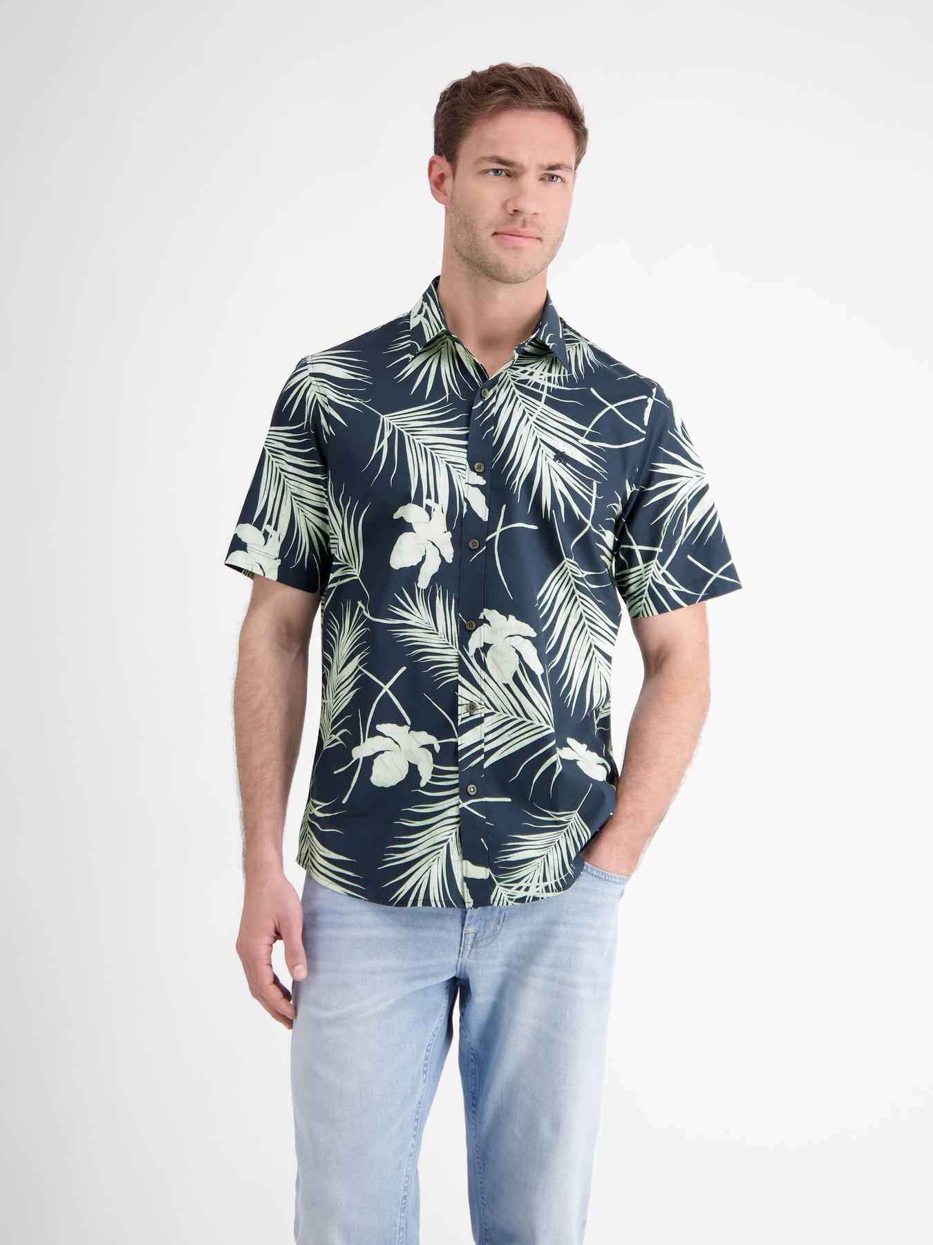 Kurzärmeliges Herrenhemd, Hawaiian-Style