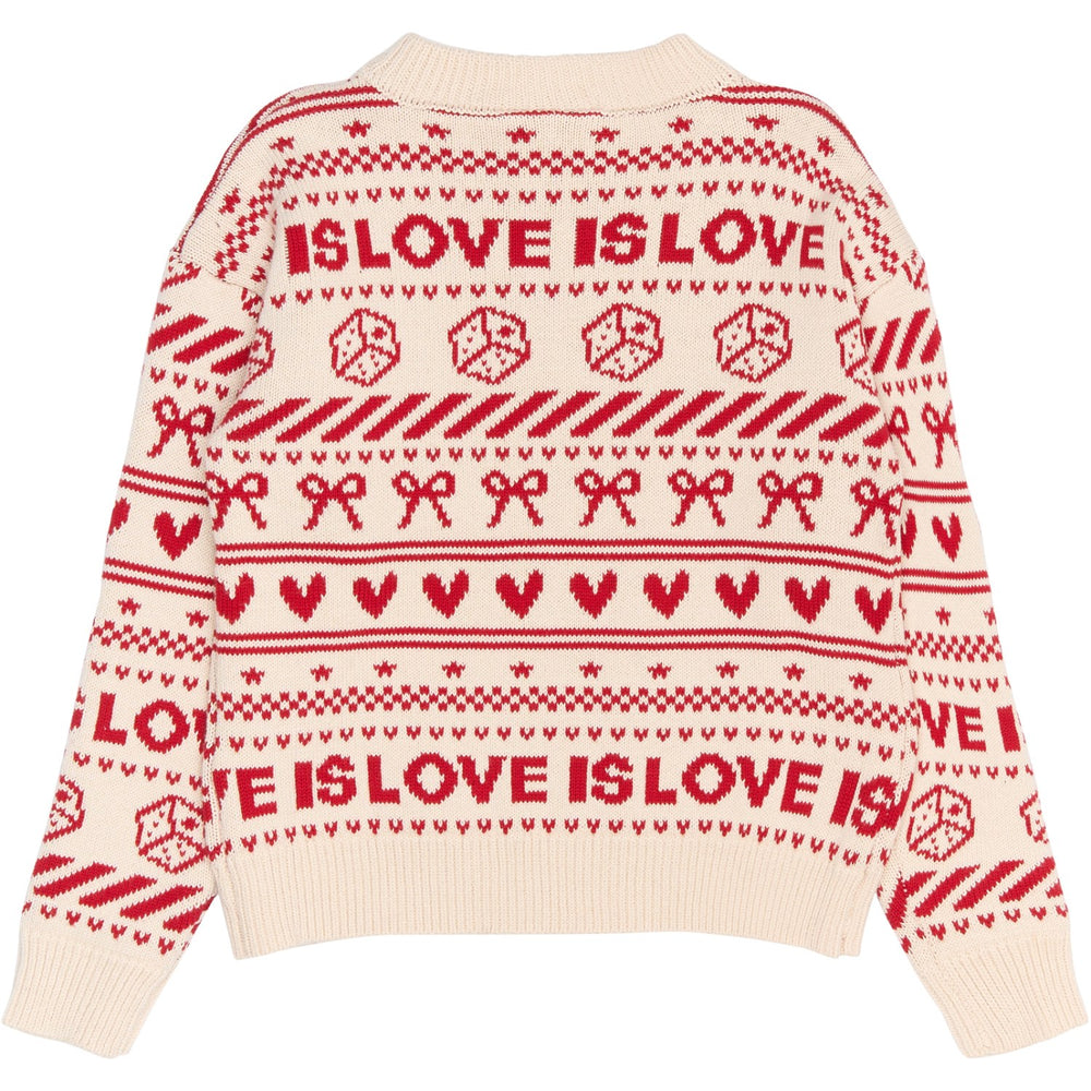 Køb The New Gardenia AOP Raline Jacquard Pullover