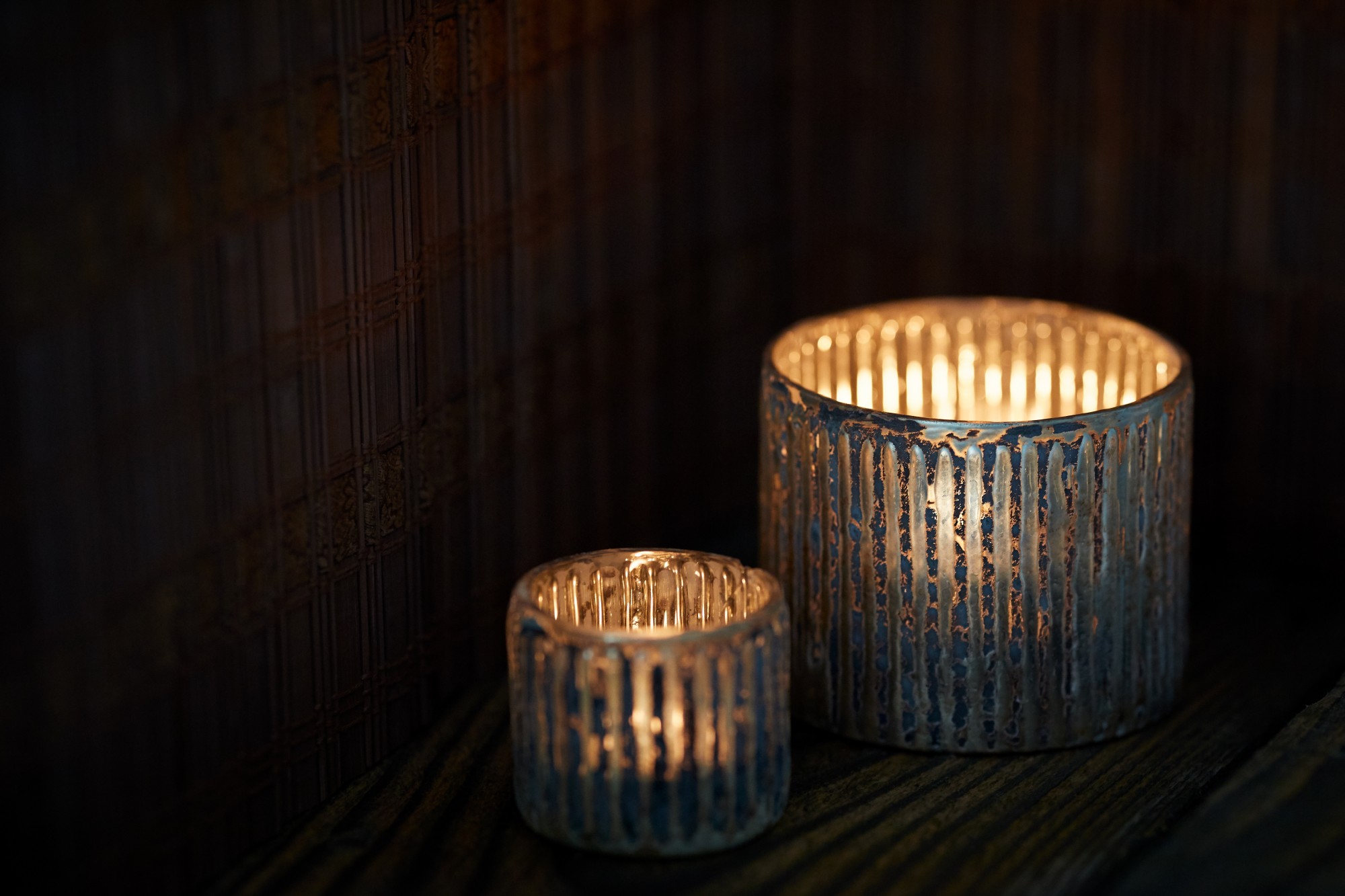 Windlicht 'Wafre', gold, Ø 6 cm, H 6 cm von fischer's lagerhaus