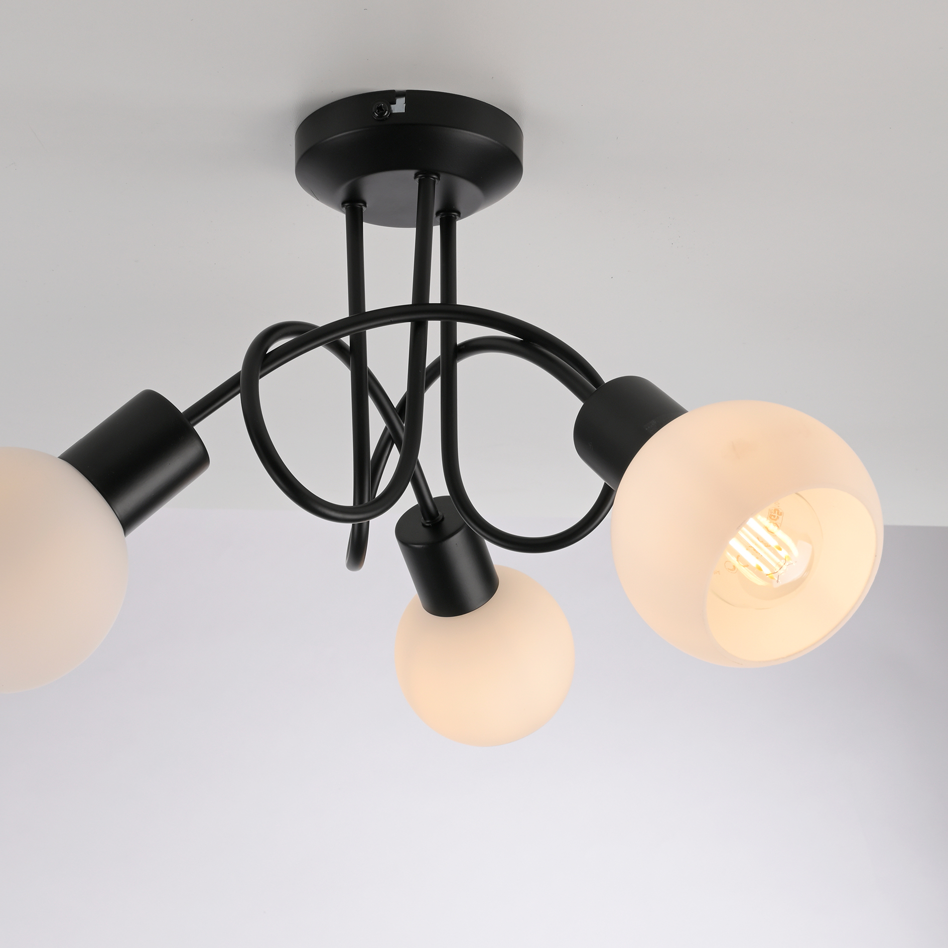 LED-Deckenleuchte - schwarz - 3-flammig