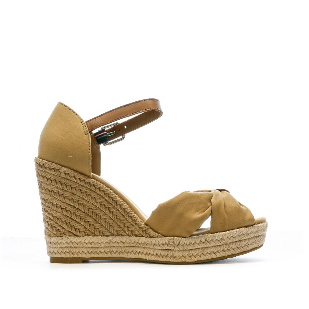 Tommy Hilfiger Sandales Compensées Camel Femme Tommy Hilfiger 10cm