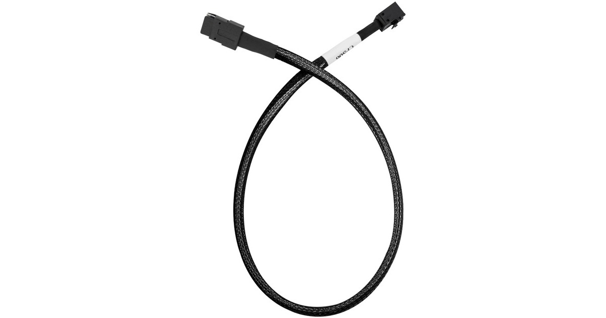 SilverStonemini-SAS-adapterkabel SFF 8643 naar SFF-8087  (Zwart, 60cm)