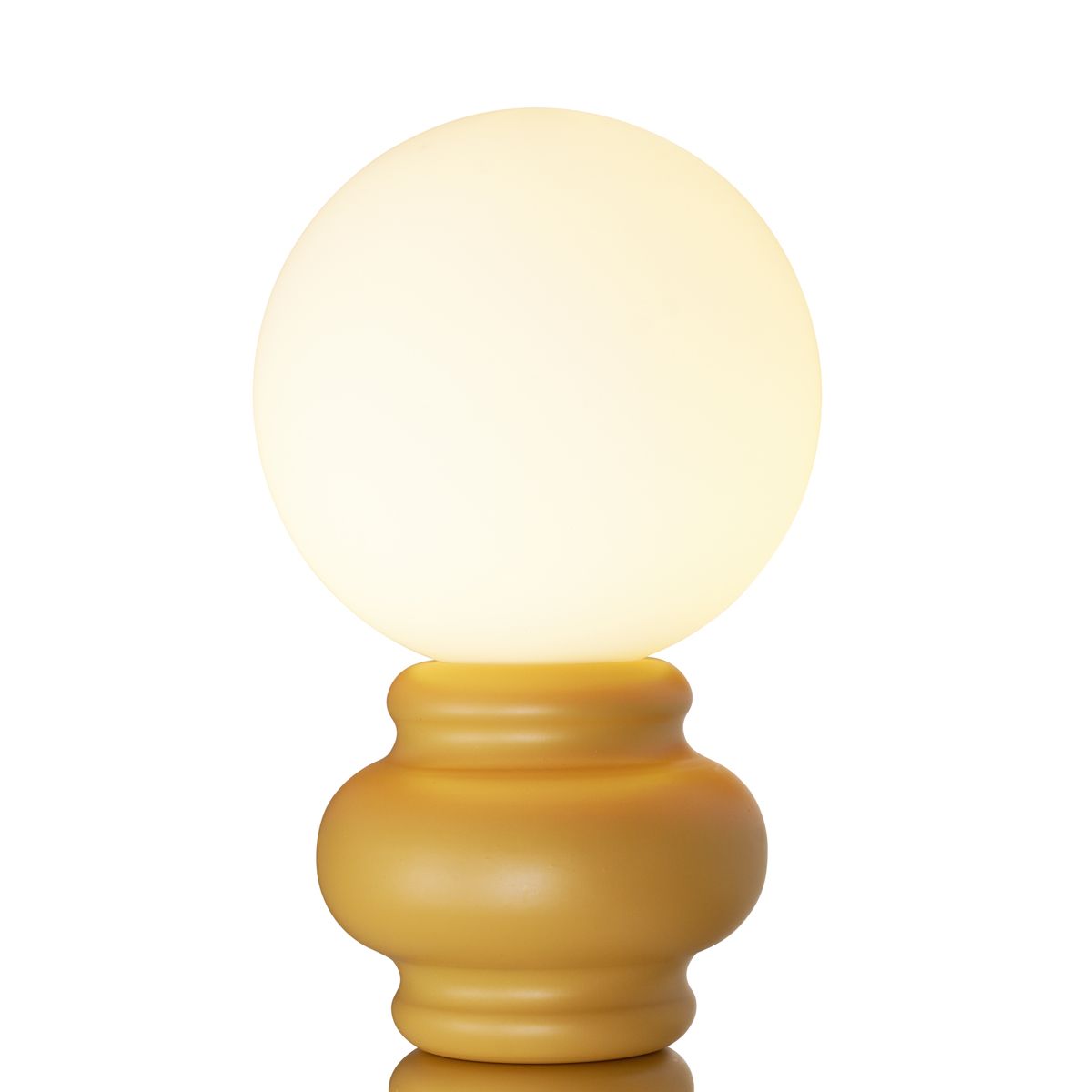 Retro vloerlamp okergeel met mat glas - Fedde