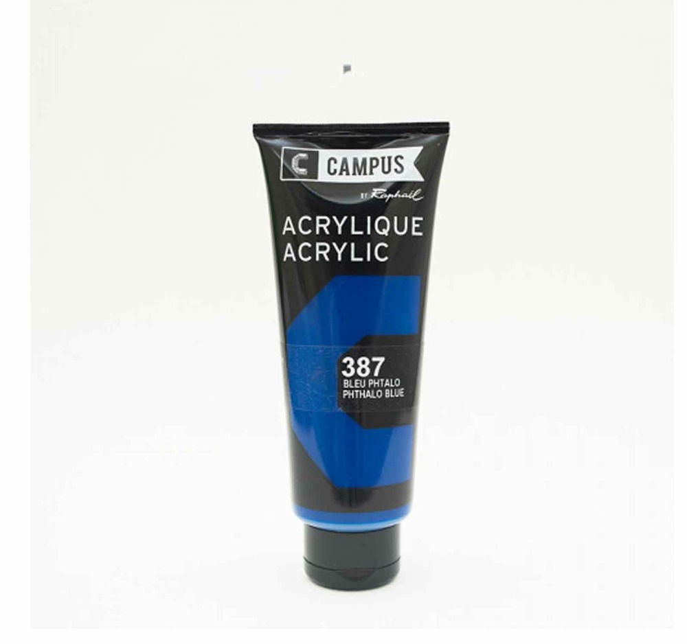 Peinture acrylique 100 ml - bleu phtalo n°387