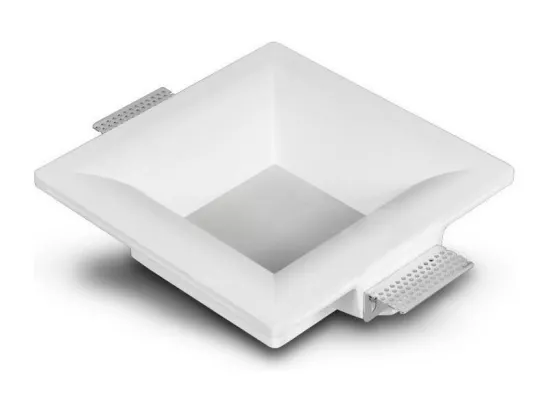 Collerette Downlight LED Intégration Plâtre/Pladur Carrée 9W Coupe 223x223 mm UGR17 2700K Blanc chaud