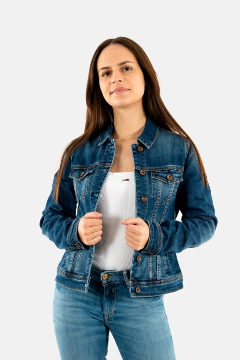Blousons jeans salsa orange blusãƒo denim bãsico 8504