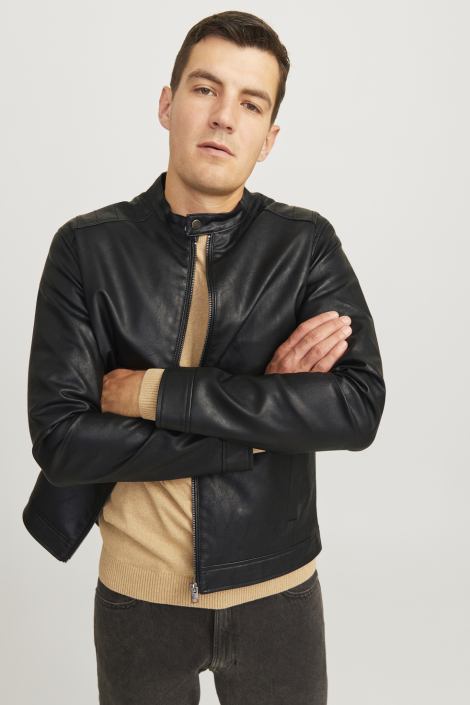 JJ Rebel zwarte heren jas