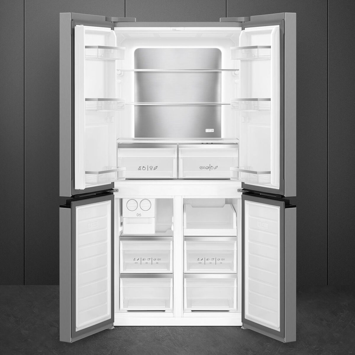 FQI48KD French Door kjøleskap, sølv