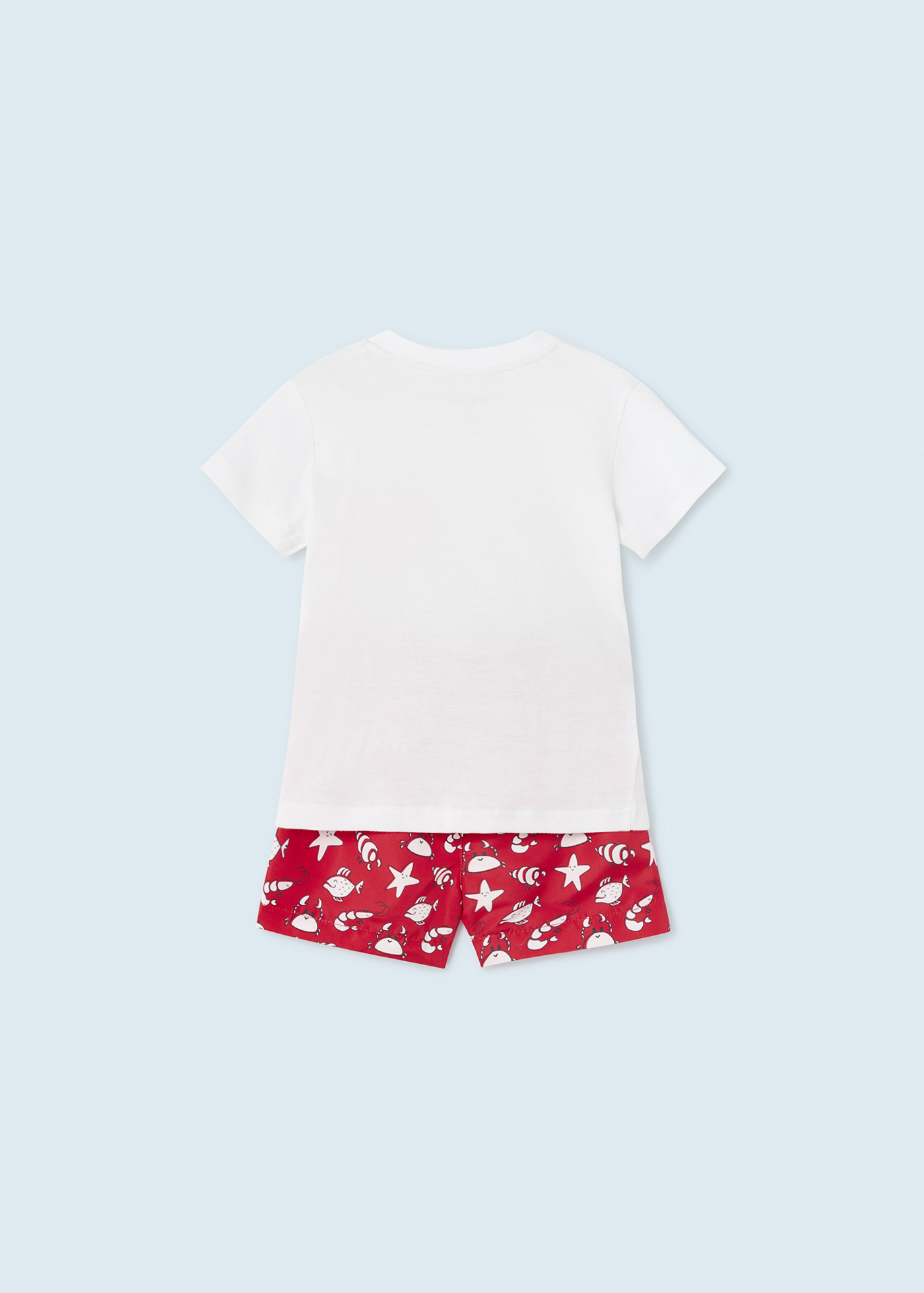 Conjunto de duas peças com camiseta e maiô para bebê