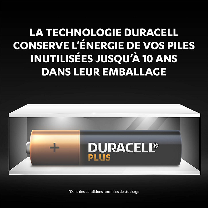 Pile alcaline AAA (LR03) Duracell Plus, lot de 6