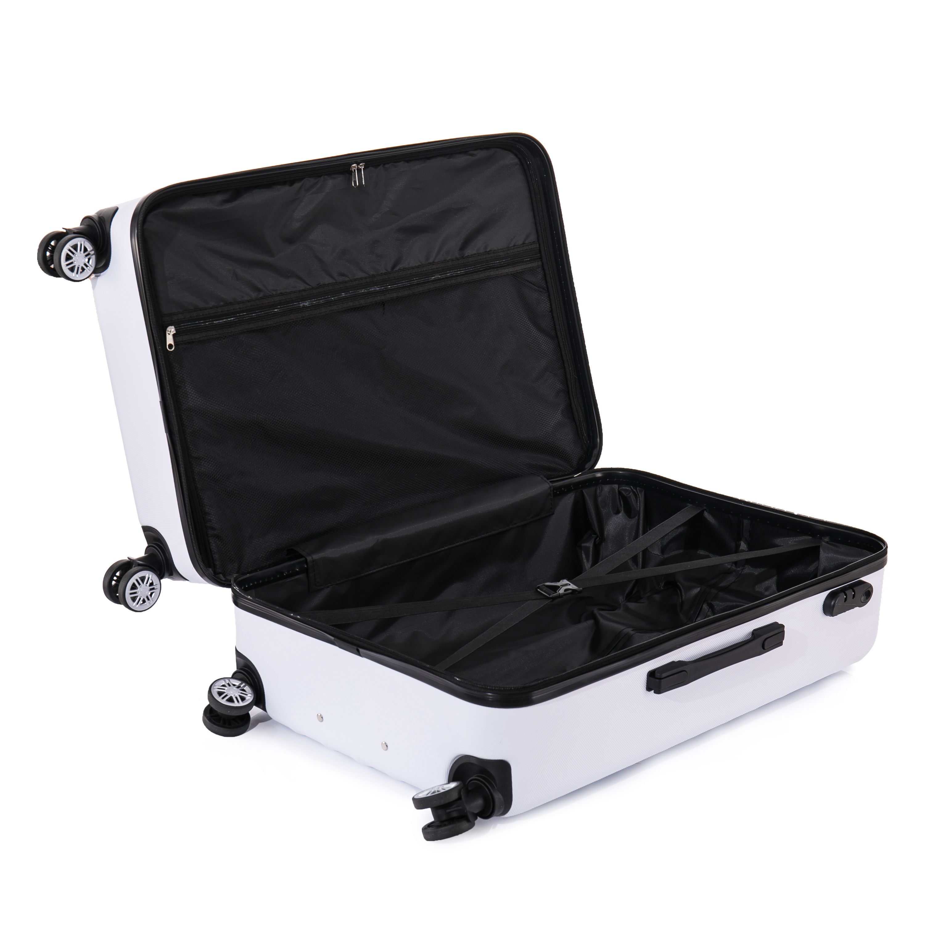 Reisekoffer Hartschalenkoffer AMY 3er Set weiss
