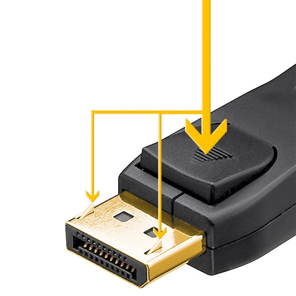 (1m) Ultra Highspeed 3D / 8K UHD-II DisplayPort DP 2.1 Kabel Audio / Video Verbindungskabel (64857) - Schwarz