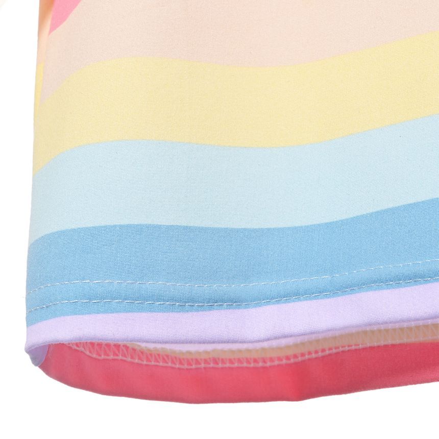Edise - T-shirt met korte mouwen en regenboogstrepen
