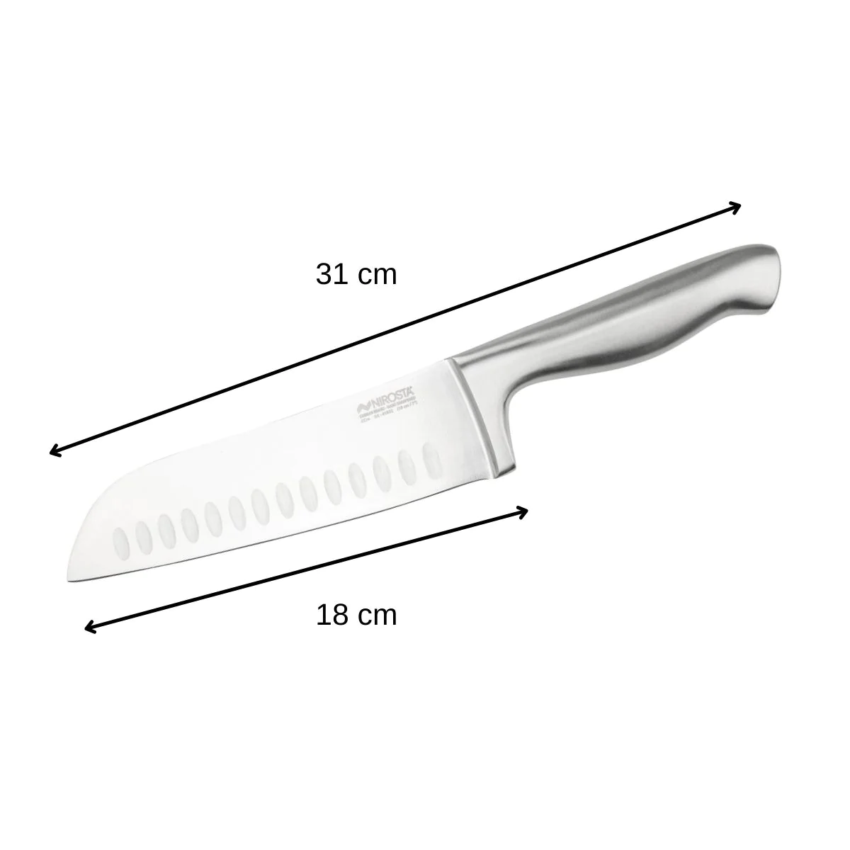 Couteau de cuisine Santoku lame de 18 cm Star