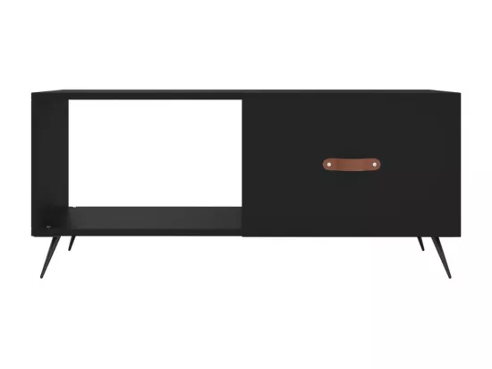 Table basse noir 90x50x40 cm bois d'ingénierie