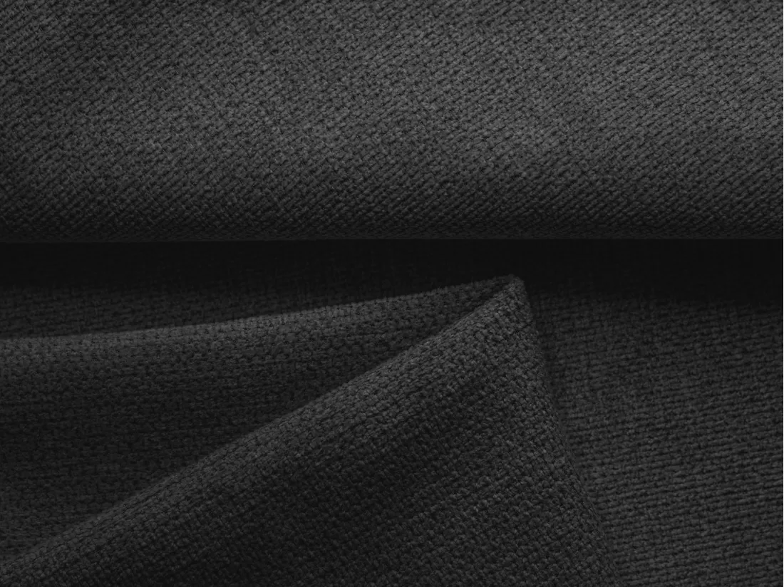 Canapé d'angle panoramique convertible en tissu chenille - anthracite - KAILA