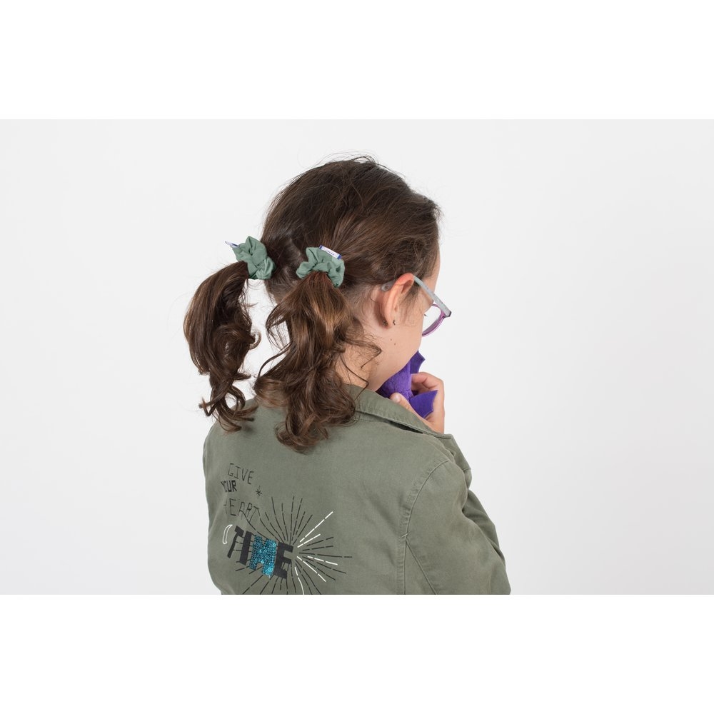 Mini Chouchou Gaze Vert Sauge