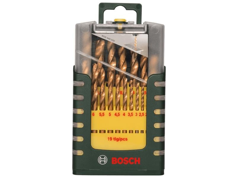 Bosch Metallbohrer-Set HSS-TiN, 19-teilig 19-teiliges HSS-TiN- Spiralbohrer-Set
