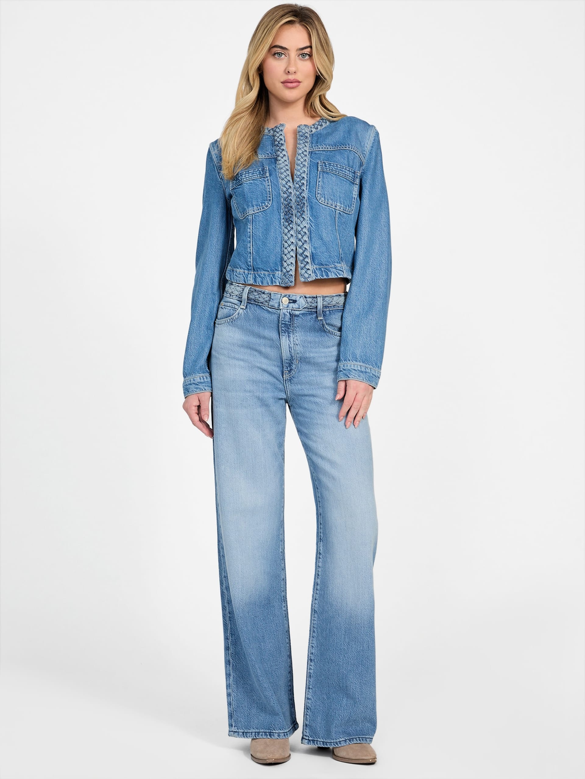 Jaqueta jeans trançada Juliana Eco Featherweight