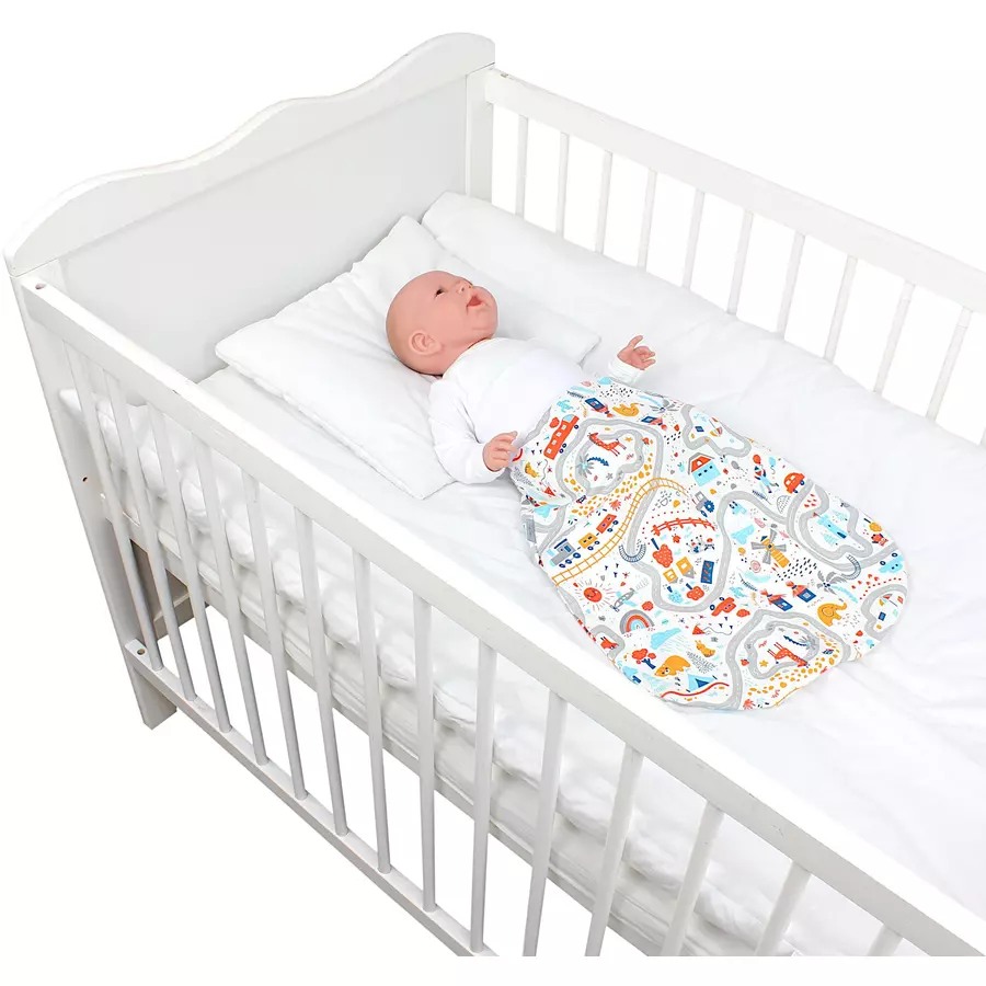 TupTam Baby Strampelsack mit breitem Bund Unwattiert weiß Modell 1