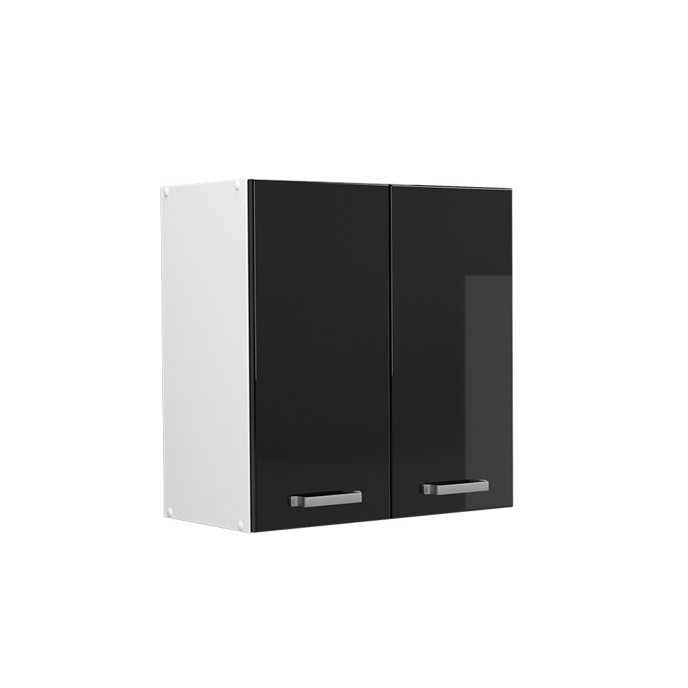 Vicco Hängeschrank Küchenschrank R-Line Solid Weiß Schwarz 60 cm modern