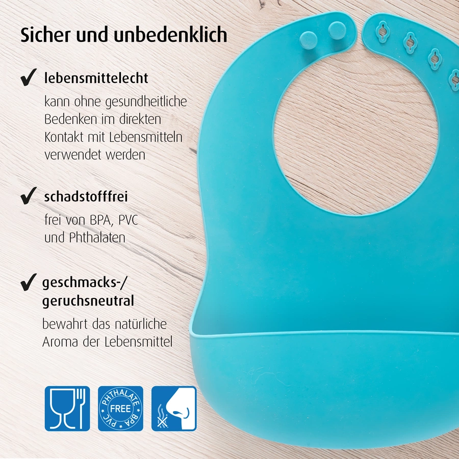 reer Lätzchen Eat’n Tidy aus Silikon, blau