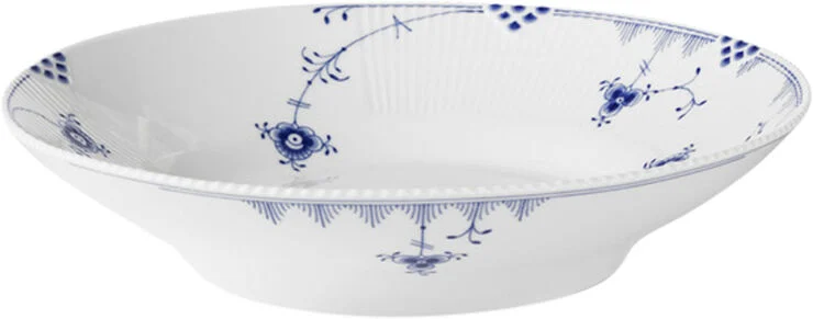 Royal Copenhagen Blå Elements skål 28 cm. Hvid, blå