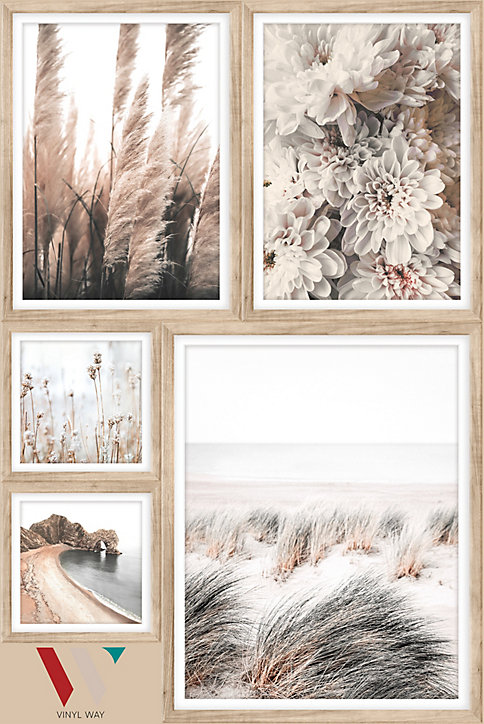 Set 5 Vinyl Way naturel Dada Art L.90 x l.69 cm