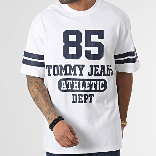 Tee Shirt Oversize Large Skater College 85 Logo 5669 Blanc
