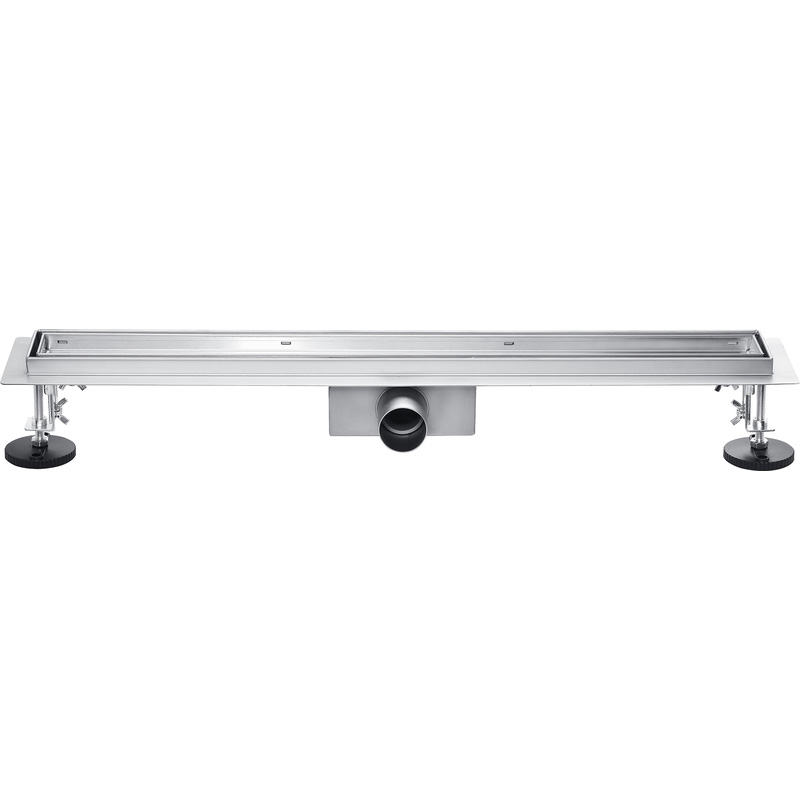 Dynamic Way douchegoot RVS met flens 800x70mm