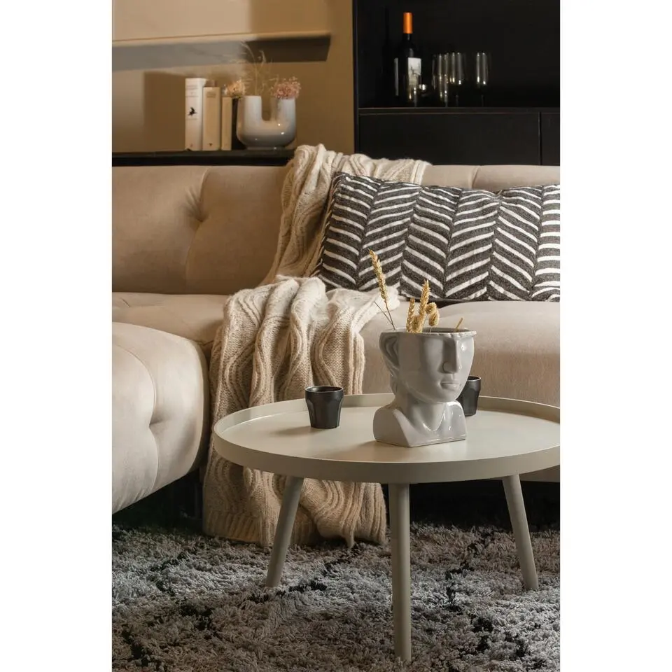 WOOOD Mesa Bijzettafel L - Hout - Antique Beige - 34x60x60