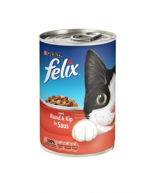 Felix Blik Brokjes - Kattenvoer - Rund Kip 400 g