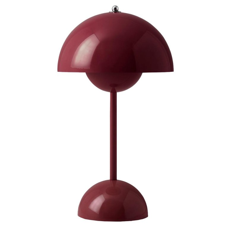 &tradition FlowerPot VP9 tafellamp LED oplaadbaar dark plum