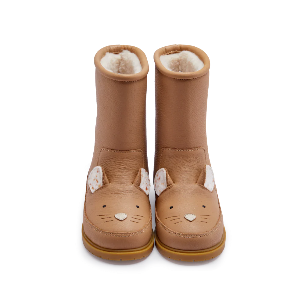 Wadudu Exclusive Boots | Mouse | Beige Leather