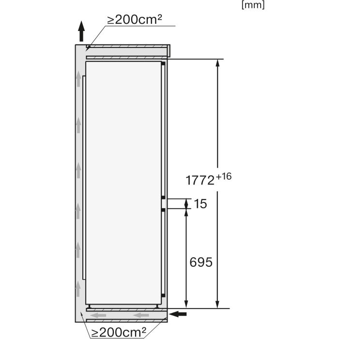 Miele Einbau-Kühl- Gefrierkombination KFN 7795 D