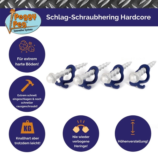 Schlagschraubhering Hardcore Peggy - 4er Set