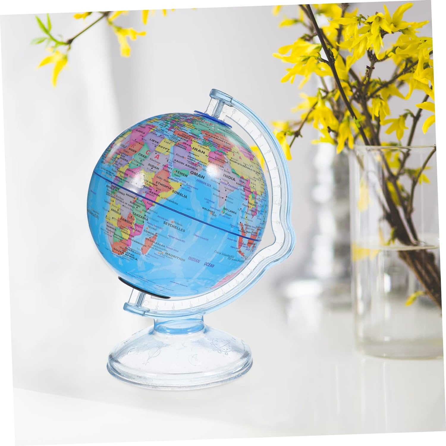Kinder Sparkasse Globus Home Deko Geschenkidee Weltkugel Spardose - Blau