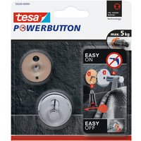 Powerbutton Crochet adhésif Universal small, chrome