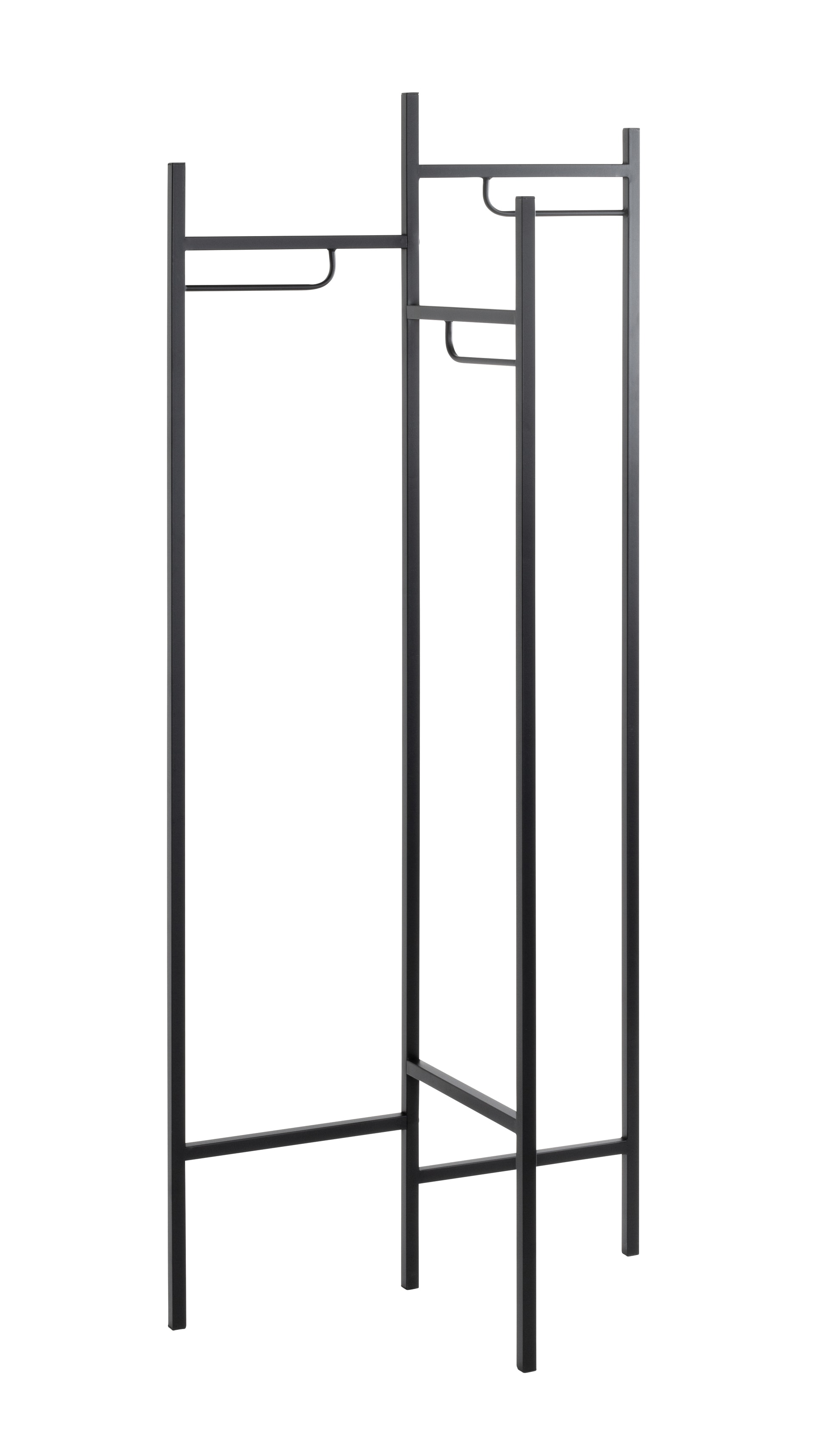 Garderobenständer 70 x 170 cm schwarz
