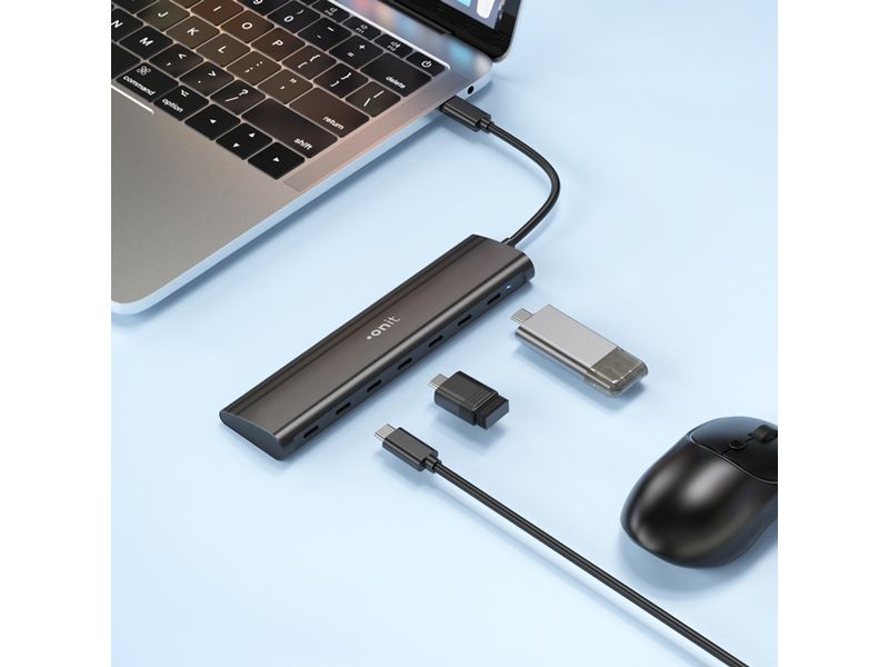onit USB-C-Hub 7C Leichter und kompakter Hub mit 7 USB-C-Ports