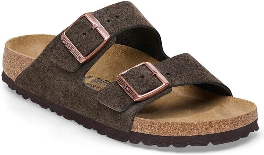 BIRKENSTOCK Slippers Arizona Maat: 43 Materiaal: Leer Kleur: Bruin
